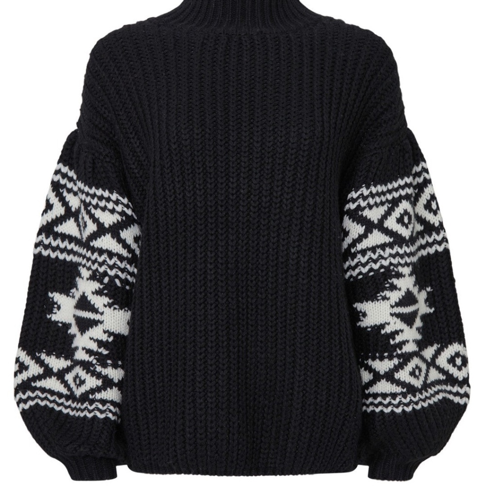Sachin + Babi Black and White Turtleneck Sweater - Picture 3 of 12